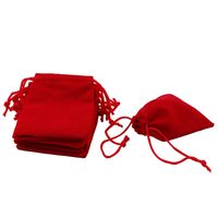 Wholesale 100Pcs Red Velvet Drawstring Jewellery Gift Bags Pouches HOT