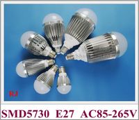 Wholesale SMD LED bulb E27 LED bubble ball bulb globe light W W W W W W W AC85 V E27 aluminum high bright long life CE