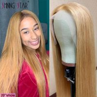 Wholesale Lace Wigs X1 Front Human Hair Middle Part Honey Blonde Brazilian Remy Shining Star Wig