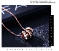 Wholesale Titanium Steel Necklace South American And Korean Version Clavicle Chain Plated K Rose Gold Elegant Necklace Web Celebrity Necklace