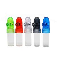 Wholesale Plastic Clear Smoke Holders Tips Glass Bottle Shisha Smoking Pipes Muti Colors Portable Hookah Round Headed Popular hn G2