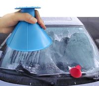 Wholesale Snow Remover Magical Window Windshield Car Ice Scraper Snow thrower Cone Shaped Funnel Housekeeping Cleaning Tool Sea Shipping OOA9163