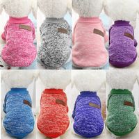 Wholesale 11 Colors Dog Clothes for Small Soft Pet Sweater Clothing Winter Pets Classic Puppy Dogs Apparel accessories