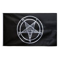 Wholesale 3x5 fts Roman Catholic Church knights Templar pentagram Baphomet flag of Satan Polyester Printing America USA Flying Hanging x3 Flag Banner