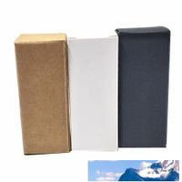 Wholesale 50Pcs White Black Brown Kraft Paper Essential Oil Bottle Packaging Box Party DIY Crafts Gift Carton Pack Box Papercard Chocolate Packing Box