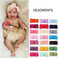 Wholesale Solid color Bowknot headband Cute Baby knot hair bands Hood headwraps cuff Child fashion will and sandy gift