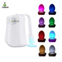 Wholesale Toilet Light Smart PIR Motion Sensor Colors Waterproof Close Stool Night LED Luminaria WC Lamp