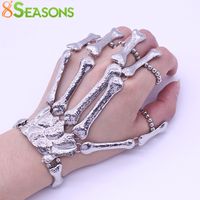 Wholesale Bangle Seasons Skeleton Bone Hand Finger Bracelet Flexible Fingers Halloween Gift Nightclub Punk Fashion cm Piece