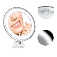 Wholesale 10X Magnifying Mirror with Lights white Lighting mirror Intelligent Switch Degree Rotation Powerful Suction Cup Portable Make up le
