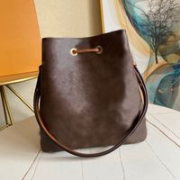 Wholesale Designer Bags Top Quality Neonoe Tote Drawstring Bucket Shoulder Bags For Women Real Leather Luxury Handbags Shopping Purse