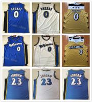 Wholesale Hot Sale Men Gilbert Arenas Jerseys Basketball Blue White Yellow Shirts Custom Any Name Any Number