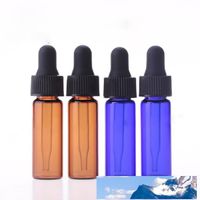 Wholesale Clear Amber Blue Glass ml Refillable Empty Glass Bottles Aromatherapy Container Eye Dropper Essential Oil Bottle For Travel