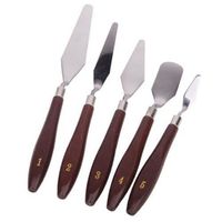 Wholesale 3 stainless steel knife blade palette scraper set spatula knives for artist oil painting tool