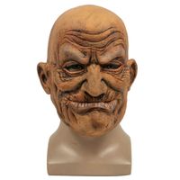 Wholesale Realistic Halloween Christmas Old Man Party Mask Male Disguise Latex Fancy Costumes Head Rubber Adult Masks Masquerade Cosplay Props