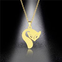 Wholesale Pendant Necklaces Design Animal Necklace Gold Color Geometric Stainless Steel Women Trendy Jewelery Anniversary Gift