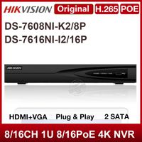 Wholesale Kits Hikvision Original DS NI K2 P DS NI I2 P Network Video Recorder H SATA POE CH U K NVR Plug Play HIK