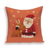 Wholesale Cushion Decorative Pillow Merry Christmas Cushion Covers Colorful Tree Decoration Throw PillowCase Valentine s Day Present Snowman Almofada