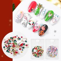 Wholesale Nail Art Decorations Metal d Diamonds Christmas Charms Nails Glitter Rhinestones Supplies Jewelry Xmas Tools
