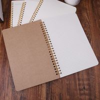 Wholesale Notepads A5 Notebook Kraft Dot Grid Time Management Blank Book Spiral Journal Weekly Planner School Office Supplies