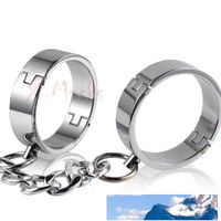 Wholesale Metal Handcuffs for Sex Ankle Cuffs Hand Cuffs Steel bondage restraints Chain adult bdsm erotic irons prop costume female