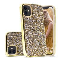 Wholesale Glitter Electroplating Two in one Diamond Android Mobile phone case Rhinestone bling cell phone case cover for iPhone XR X XS Max