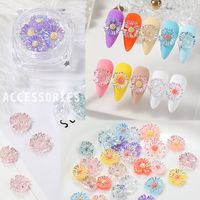 Wholesale Nail Art Decorations Korea INs Decoration Colorful Pink Purple Yellow Blue Mixed Natural Small Daisy Flower DIY Design Tool