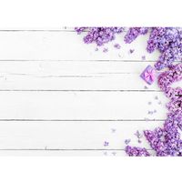 Wholesale Purple Flowers White Wooden Texure Photography Background for Photo Studio Baby Newborn Backdrops for Photo Shootings Goods Toys