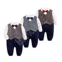 baby boy bow tie romper