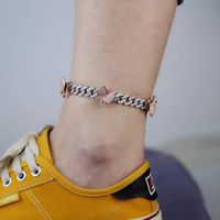 Wholesale Hot New Arrivel Anklet Bracelet Butterfly CZ Ankle Chain for Women Jewelry Butterfly Pendant Foot Chains