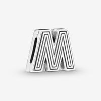 Wholesale 100 Sterling Silver Letter M Clip Charms Fit Reflexions Mesh Bracelet Fashion Women Wedding Engagement Jewelry Accessories