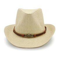 Wholesale Fashion Women Straw Beach Fedora Hat For Summer Roll Up Brim Cowboy Sombrero Jazz Caps Size CM With Fashion Belt