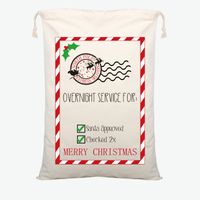 Wholesale Santa Sack Christmas Ornaments Candy Bags Decoration Gift Mail Bauble Letter Canvas Bag Cartoon Stripe Hot Sale by F2