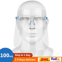 Wholesale 2 Days Quick Shipping Safety Face Shield Glasses Reusable Goggle Faceshield Visor Transparent Anti Fog Layer Protect Eyes from Splash