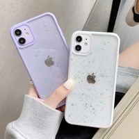 Wholesale Candy Color Glitter Stars Phone Cases For iphone Pro Max XR X XS Plus Case For iPhone SE shiny Clear Back Cover