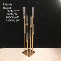 Wholesale Metal Candlesticks Flower Vases Candle Holders Wedding Table Centerpieces Candelabra Pillar Stands Party Decor Road Lead EEA484