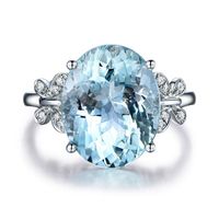 Wholesale Top Quality Ring Fashion Ring Hot Lady Stone Jewelry Natural Blue Topaz Butterfly Rings Engagement Rings Supply