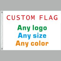Wholesale 3x5 Feet Custom Flag and Banner Any Logo Any Color D Polyester Digital Printing cover Grommets