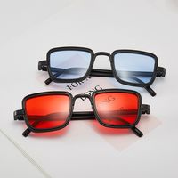 Wholesale India Movie Sunglasses Men Square Gold Frame Cool Sun Shades Fire Design Black Glass for Male Uv400