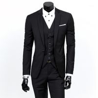 Wholesale Suit Business Professional Dress Fashion Mens Designer Suits Set Best Men and Groom Wedding Three Piece