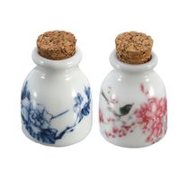 Wholesale Storage Bottles Jars Mini Ceramic Refillable Glass Dappen Dish Bowl Wood Lid Acrylic Liquid Glitter Bottle Nail Art Tools