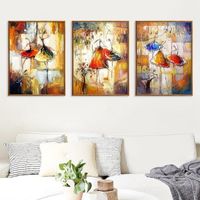 Wholesale Paintings Abstract Watercolor Canvas Painting Dancing Girl Oil Poster Personality Home Decoration Wall Art Pictures Drop