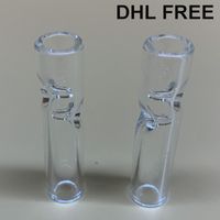 Wholesale DHL FREE Mini Glass Filter Tips for Dry Herb Tobacco RAW Rolling Papers With Tobacco Smoking Cigarette Holder Thick Pyrex Glass Pipes
