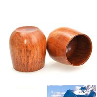 Wholesale Creative Round Wooden Coffee Cup Resuable Eco Friendly Brown Mug Safety Wear Resistant Drinking Tumbler High Quality yf BB