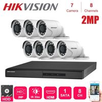 Wholesale Systems Hikvision Channels Surveillance Network DVR With Outdoor MP In HD Night Vision Camera CCTV Security System Kits
