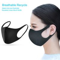 Wholesale Black Cotton Mouth Mask Anti Dust Face Mask Muffle for Cycling Camping Travel Cotton Washable Reusable Cloth Masks