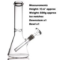 Wholesale hookah Beaker bong ice catcher simple design bongs for smoking with downstem and bowl quot tall glass water pipe