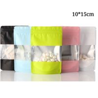 Wholesale 10 cm Colors Stand Up Decoration Household Zip Lock Package Bags Geocery Storage Zipper Seal Mylar Pouches Recloseable and Moistureproof