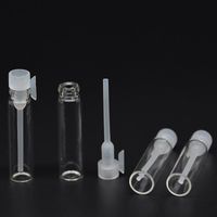 Wholesale 3000pcs ml ml ml Glass Perfume Bottles Sample Test Bottles Glass Perfume Vials Tube with Clear Black Plastic Stopper