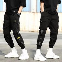 Wholesale Men s Pants Mens Cargo Casual Men Breathable Ankle Tie Pocket Drawstring Ninth Trousers Style