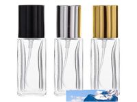Wholesale 100pcs ml ml mini glass perfume bottles Travel Spray Atomizer Empty bottle With Black Gold Silver cap Factory price expert design Quality Latest Style Origina